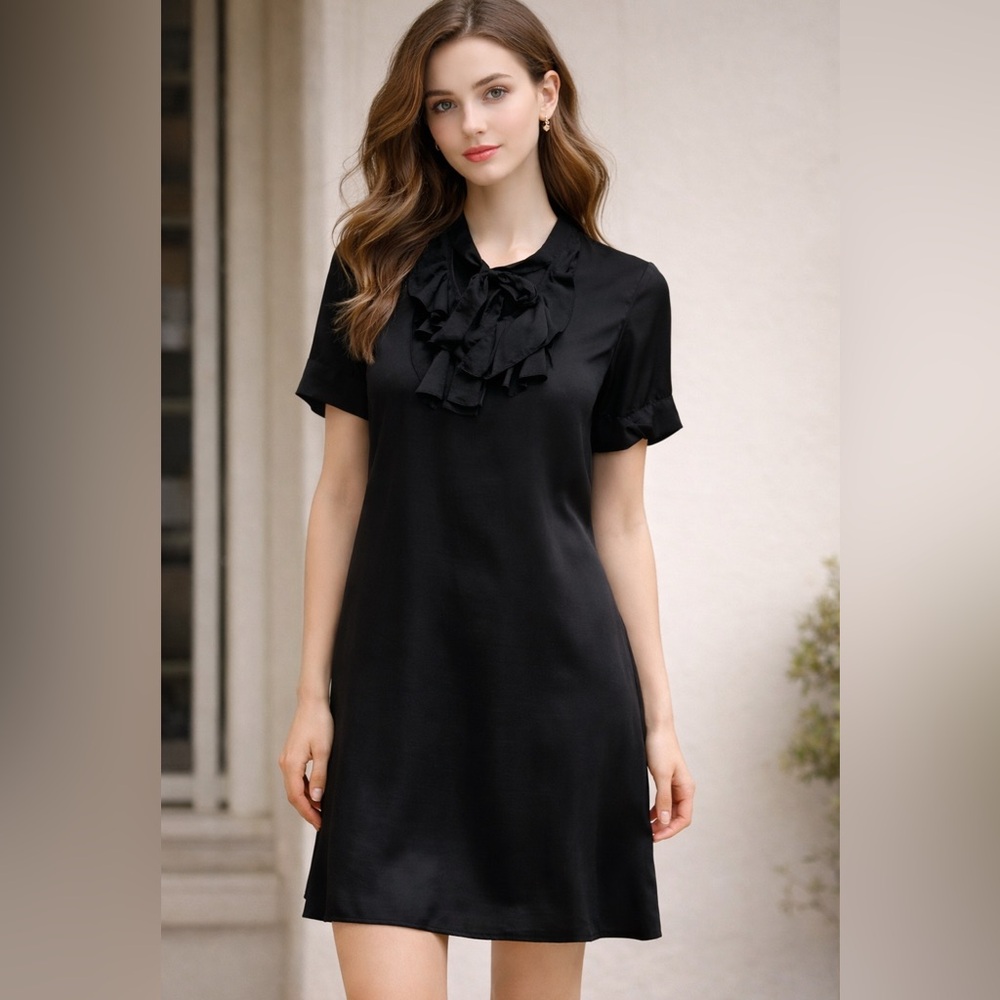 GAP Black Ruffle Dress